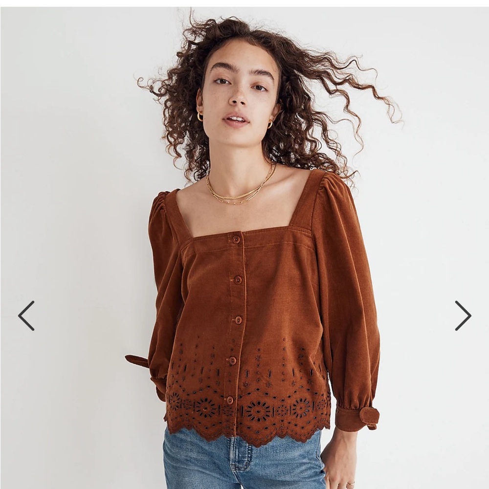 Madewell corduroy top NEW WITH TAGS